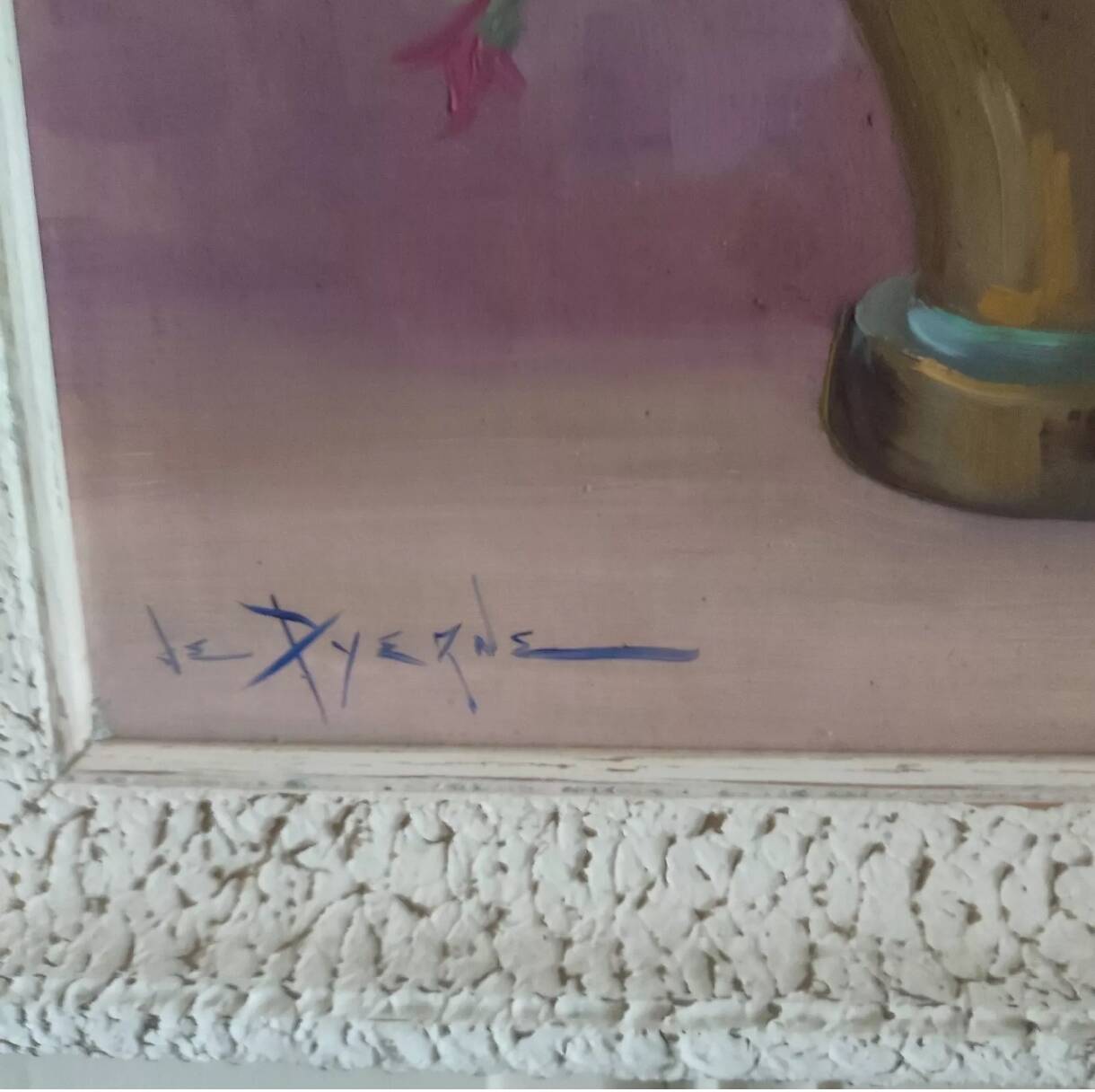 Reyne Marin DE PYERNE (20th century) Still life with bouquet of flowers oil on panel