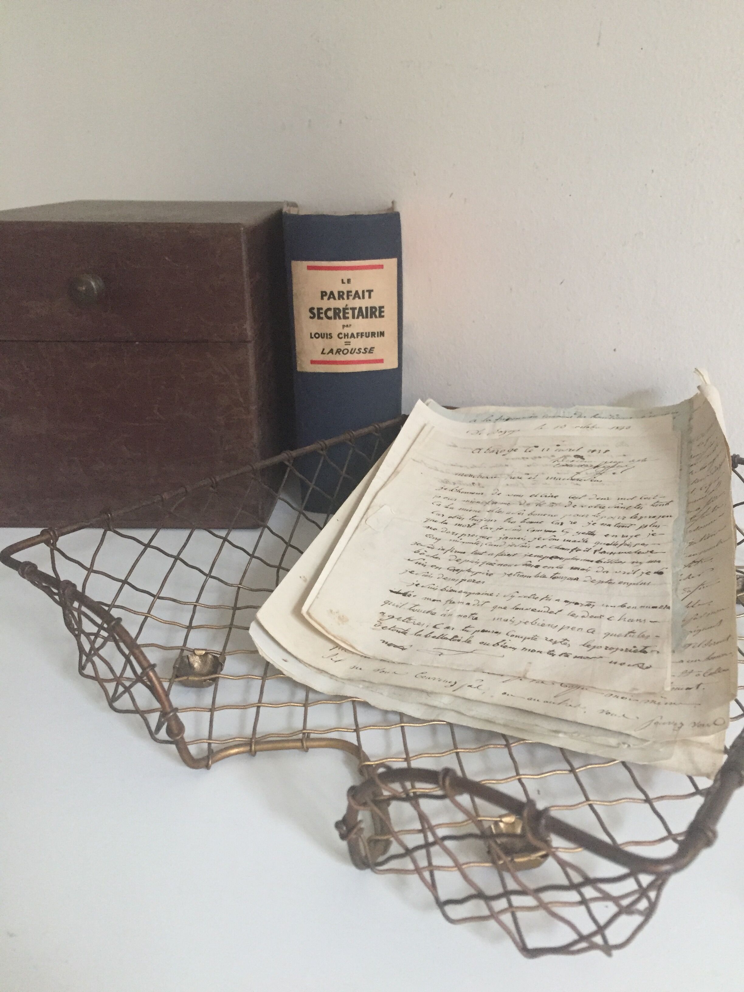 Brass letter tray
