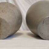 Set of 2 old Alsace stoneware jars (oil cruets)