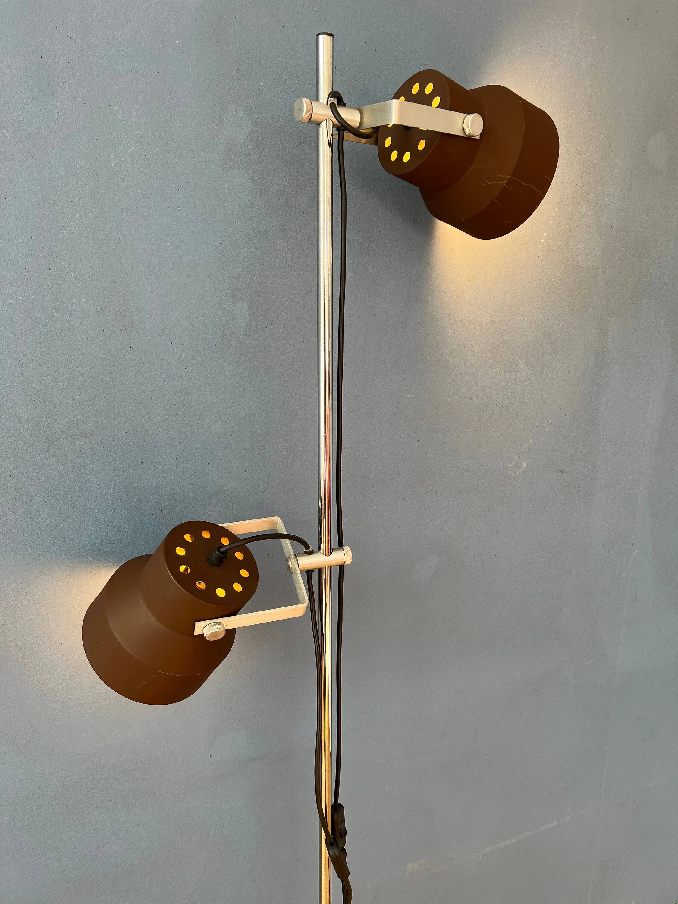 Mid-century Space Age brown Anvia floor lamp
