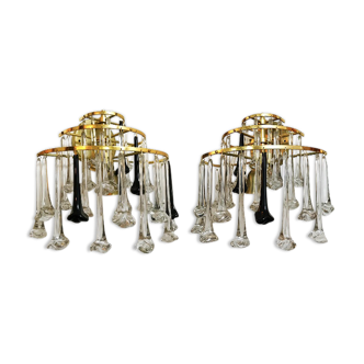 Paire d'appliques de Venini 1960