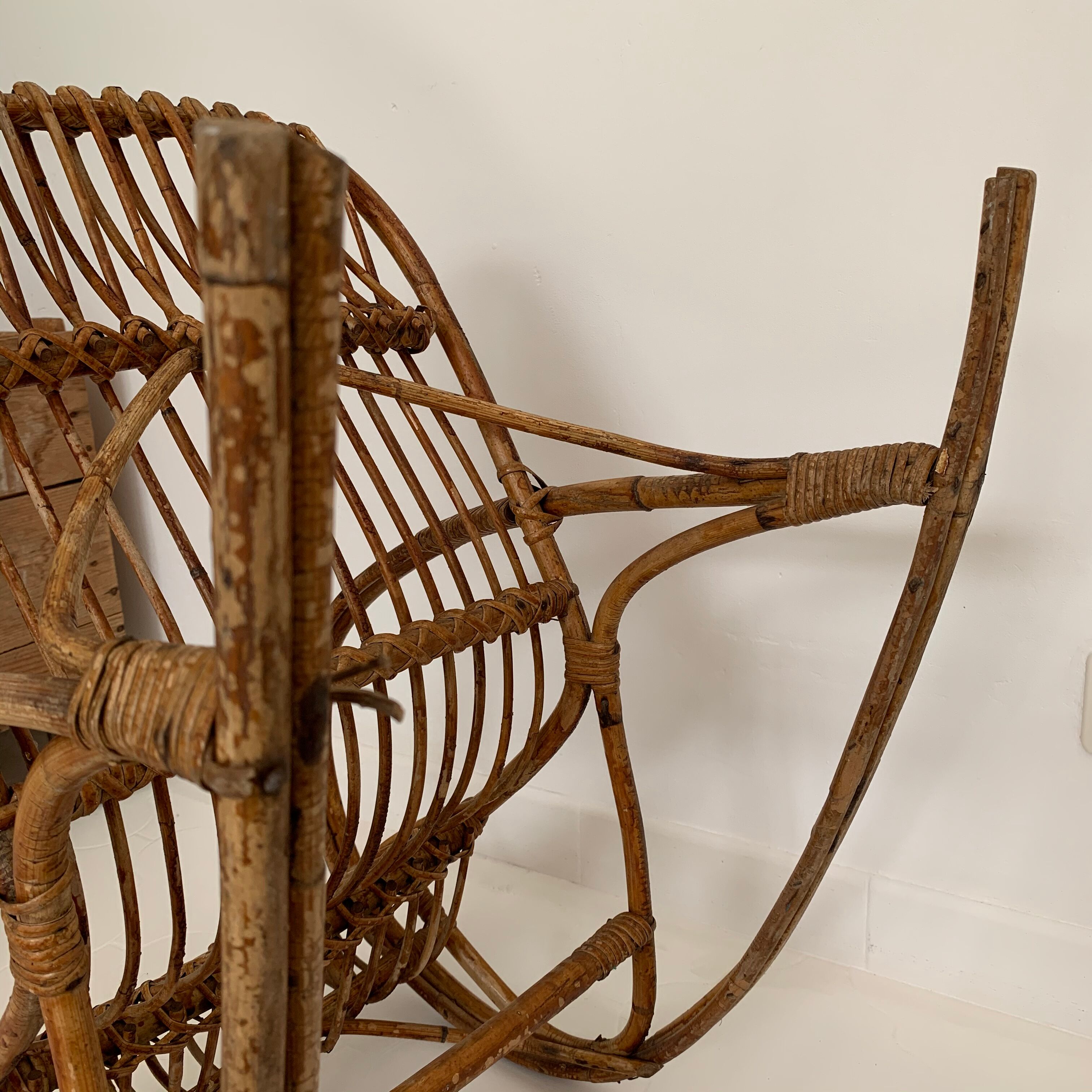 Rocking-chair child rattan