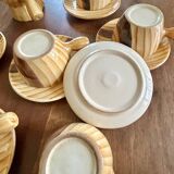 Vallauris coffee set – wood effect & colorful interiors
