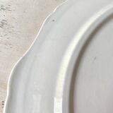 "Cherries" dessert service by Gien vintage, pie dish + 10 dessert plates, Faien ceramic