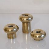 Set of Scandinavian brass candlesticks, 1960s