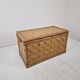 Mid-Century Italian Woven Rattan and Bamboo Blanket Chest or Trunk, 1970's