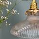 Vintage holophane glass lampshade pendant light