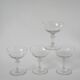 Set of 4 faceted crystal champagne glasses, 1930