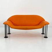 Postmodern two-seater sofa by Burkhard Vogtherr for Hain & Tohme, 1980.