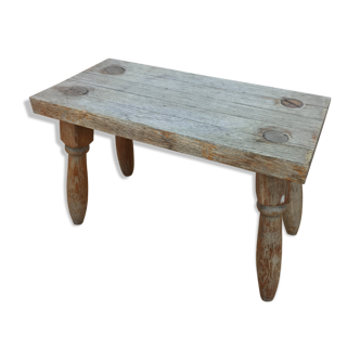 Rustic skated wood stool
