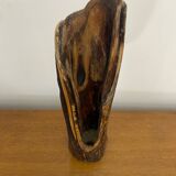 Old Candle Holder Michel MOLAC Driftwood Sculpture Vintage #C051