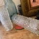2 Pressed Crystal Roller Vases