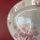 Pink plate made of iron earth