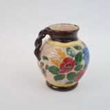Vallauris Massier vase with flower motifs, signed under the base