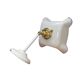 Vintage wall light in white opaline with blue edging