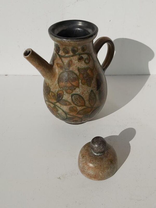 Théière céramique La Grange aux Potiers René et Madeleine Valence