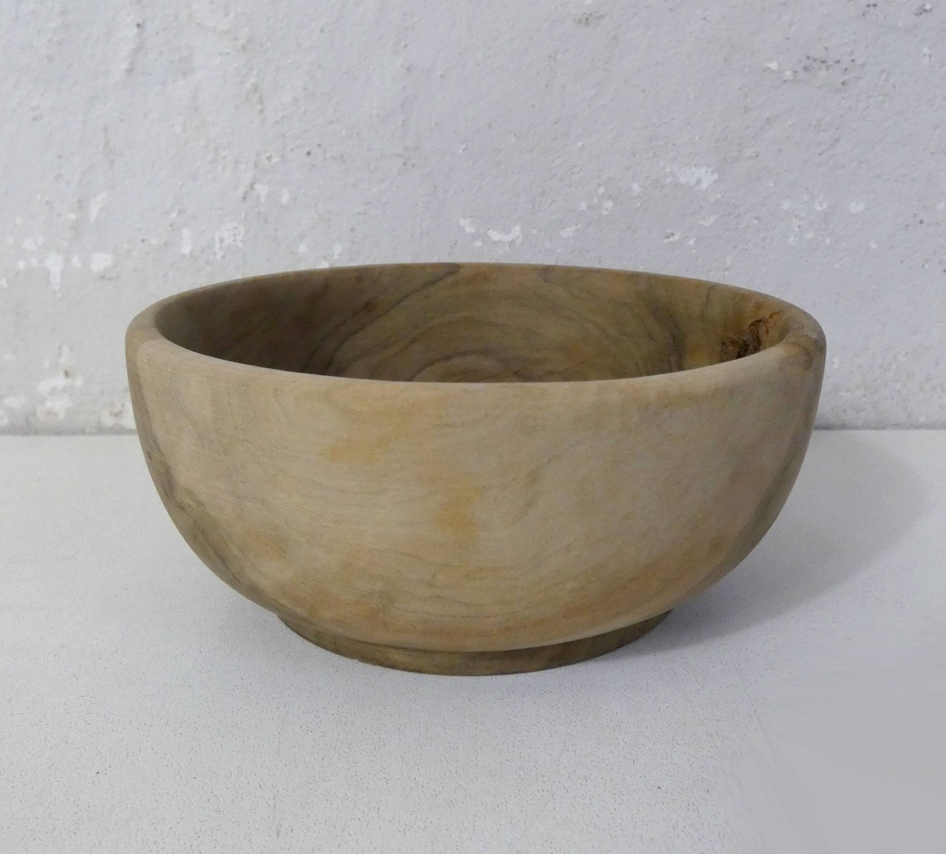 Turned wooden bowl folk art