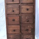 Ancien meuble de métier chiffonnier 8 tiroirs