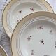 6 vintage Céranord "Cheverny" porcelain deep plates - Floral pattern