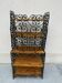 Antique display cabinet in wrought iron and wood
