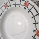Set of 6 old St Amandinoise St Amand vintage soup plates