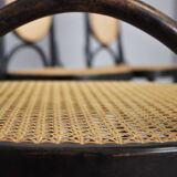 Chairs in curved beech and vienna straw, 1980s, set of 4
