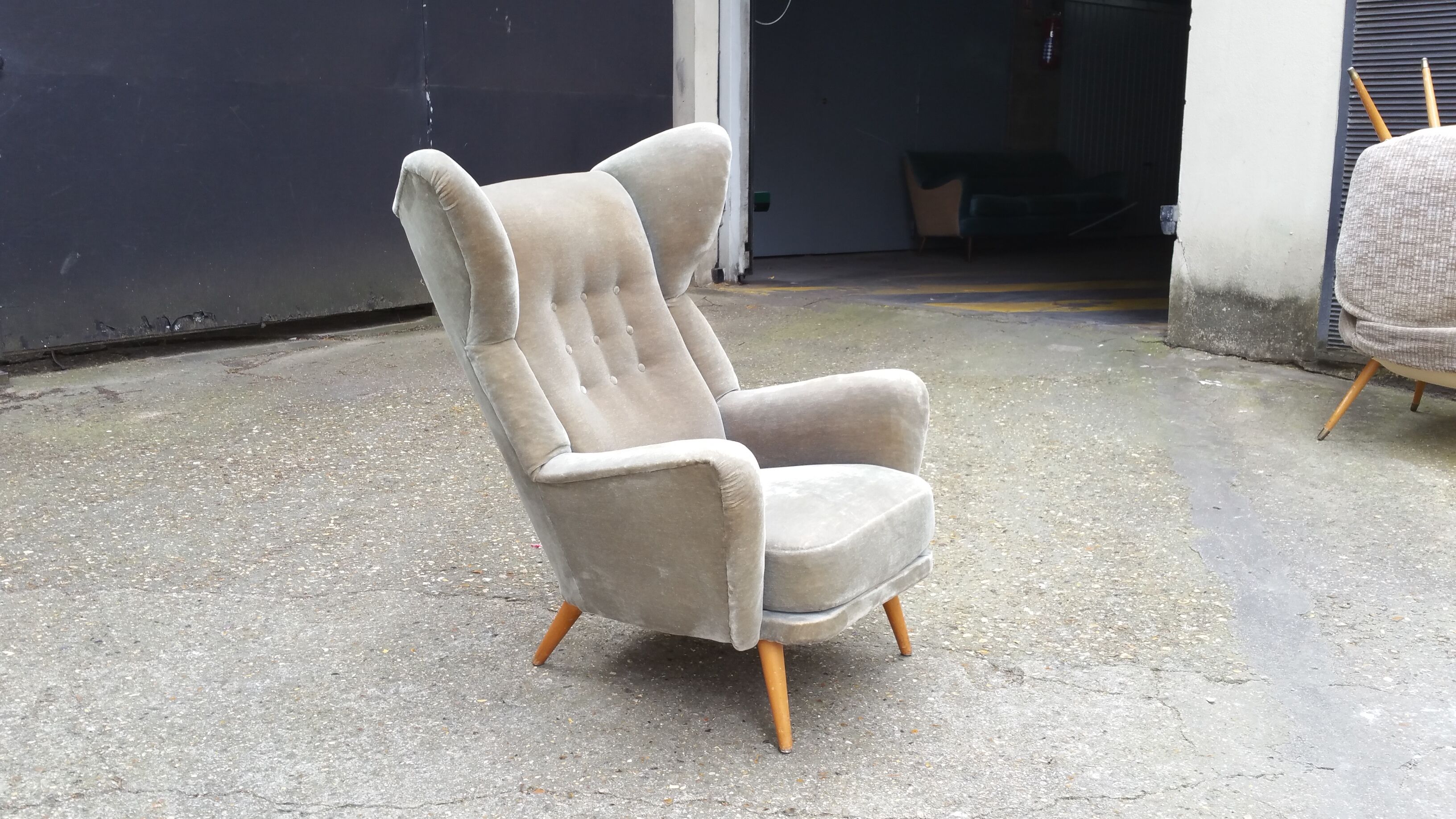 Exceptional Chair has ears Wingback chair years 50