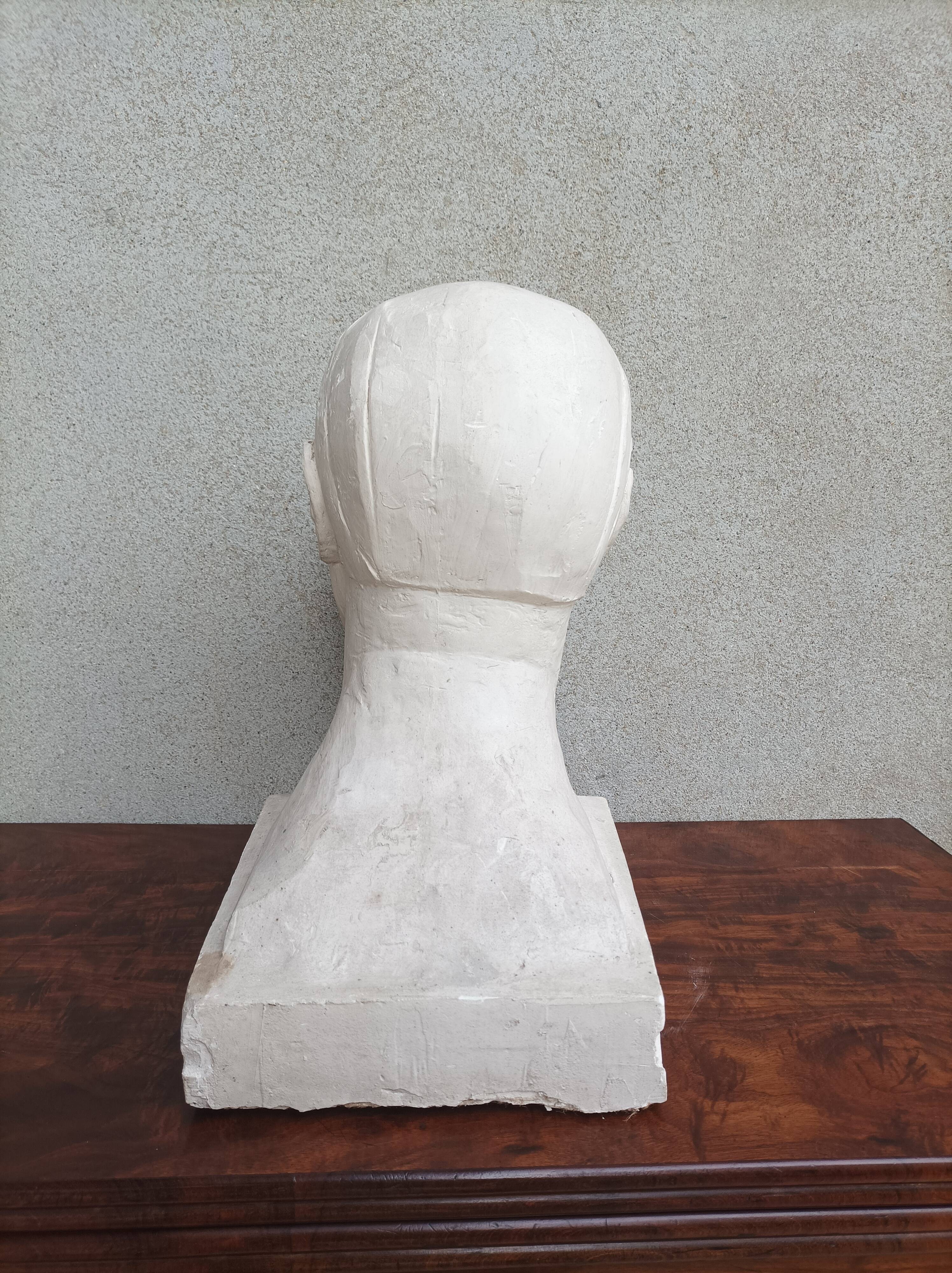 Pascal Boureille (1909-1999) Bust sculpted in plaster Male doctor