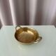 Vintage Solid Brass Catchall Bowl with Loop Handles, 1960s
