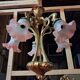Art Nouveau bronze chandelier with five lights / Nancy school style
