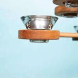 Bohemian chandelier, vintage Nordic pine