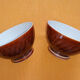 2 bols facettes marron Sarreguemines