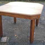 Solid wood art deco table, with extensions