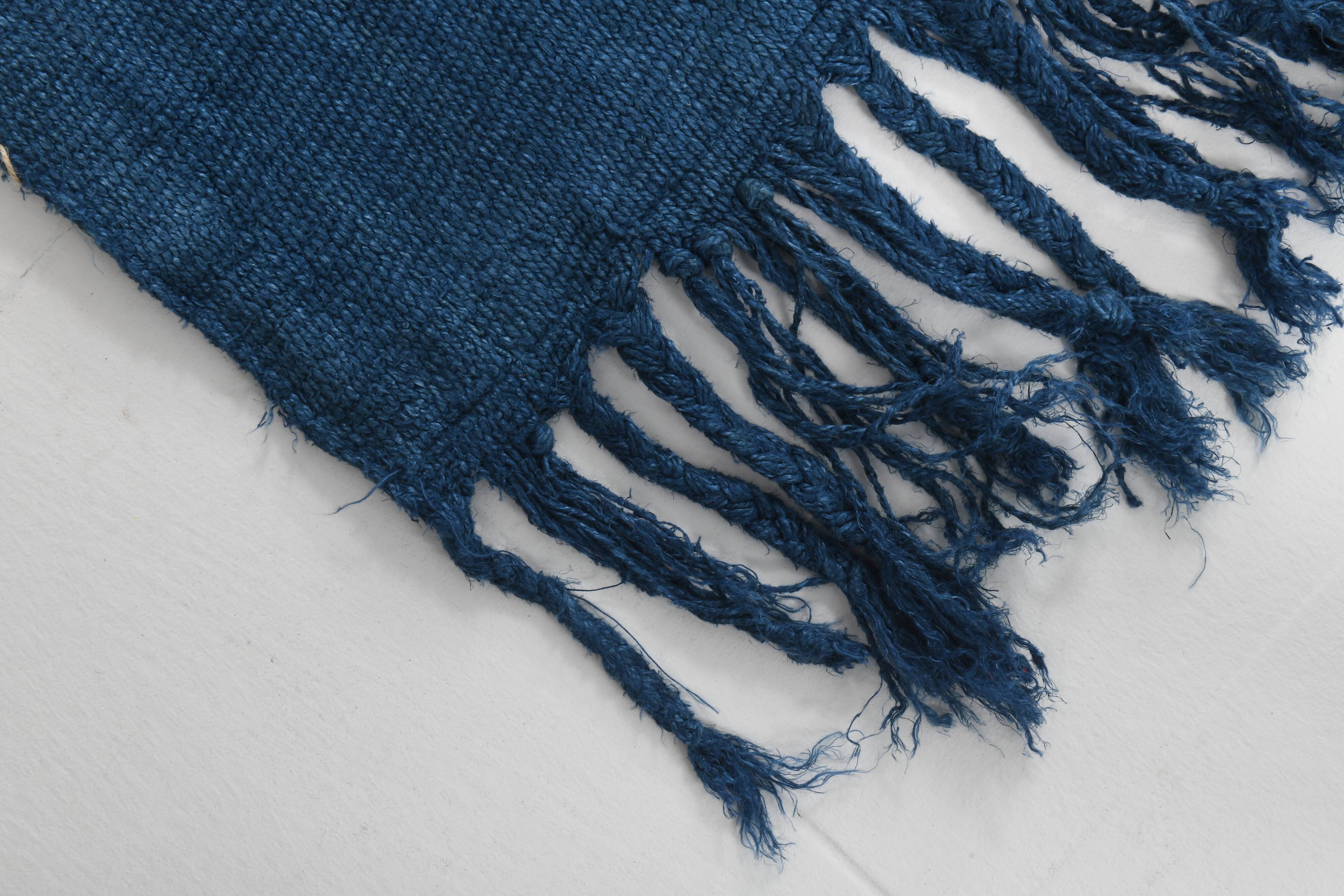 Shades Of Blue Vintage Kilim Rug, 144x207Cm