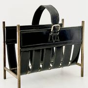 Porte revue en cuir Français mid century