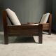 Two modernist lounge chairs from the 1960s.