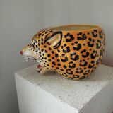 Tiger head ceramic planter
