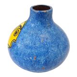 Vase en terre cuite peint décorer d un poisson vase " boule "