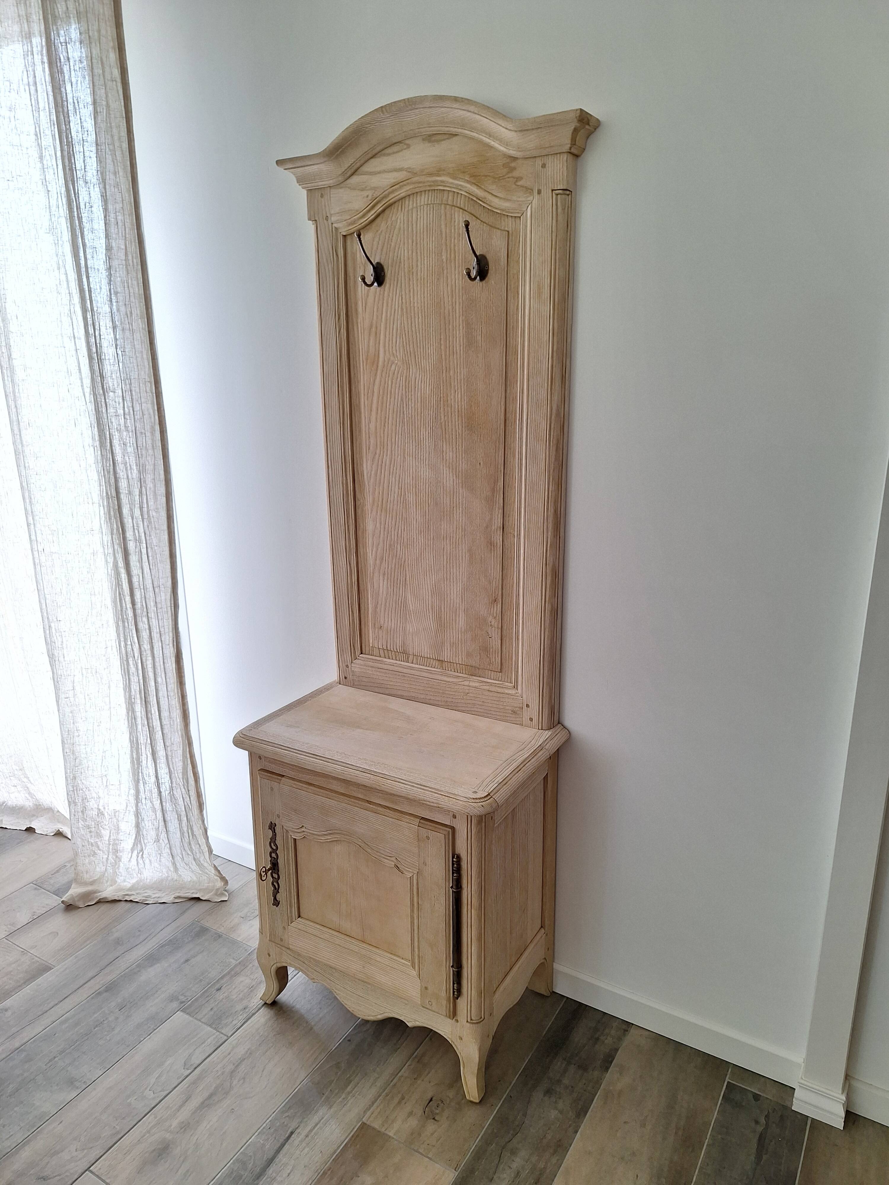 Restored antique oak entrance wardrobe