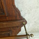 Antique oak carved coat stand, mirror and umbrella stand — late 19th century