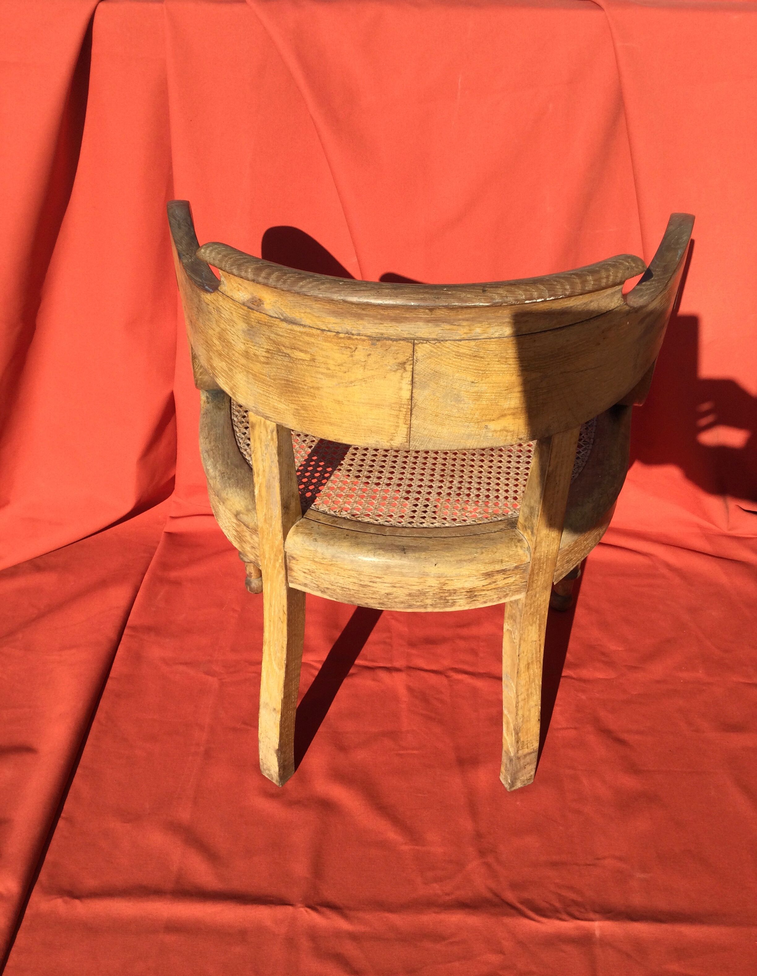 Louis XVI-style wooden desk and canage