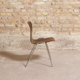 Lot of 6 chairs Thur op Seat in pagwood, 60s