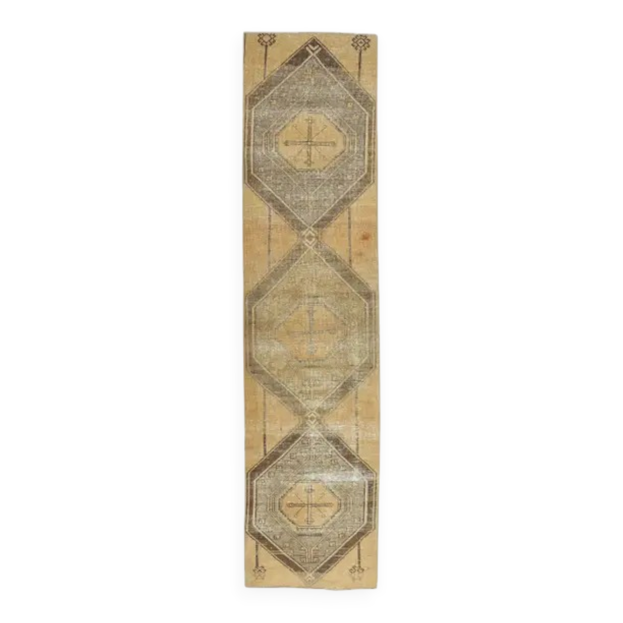 1970s Turkish Oushak Wool Runner Rug 78x319