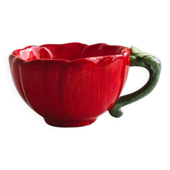 Small cup - sugar bowl - poppy flower jam pot.