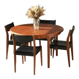 Round dining table with extension - McIntosh - 60s
