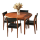 Round dining table with extension - McIntosh - 60s