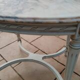 Table basse ancienne style louis xvi avec plateau marbre
