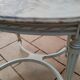 Table basse ancienne style louis xvi avec plateau marbre
