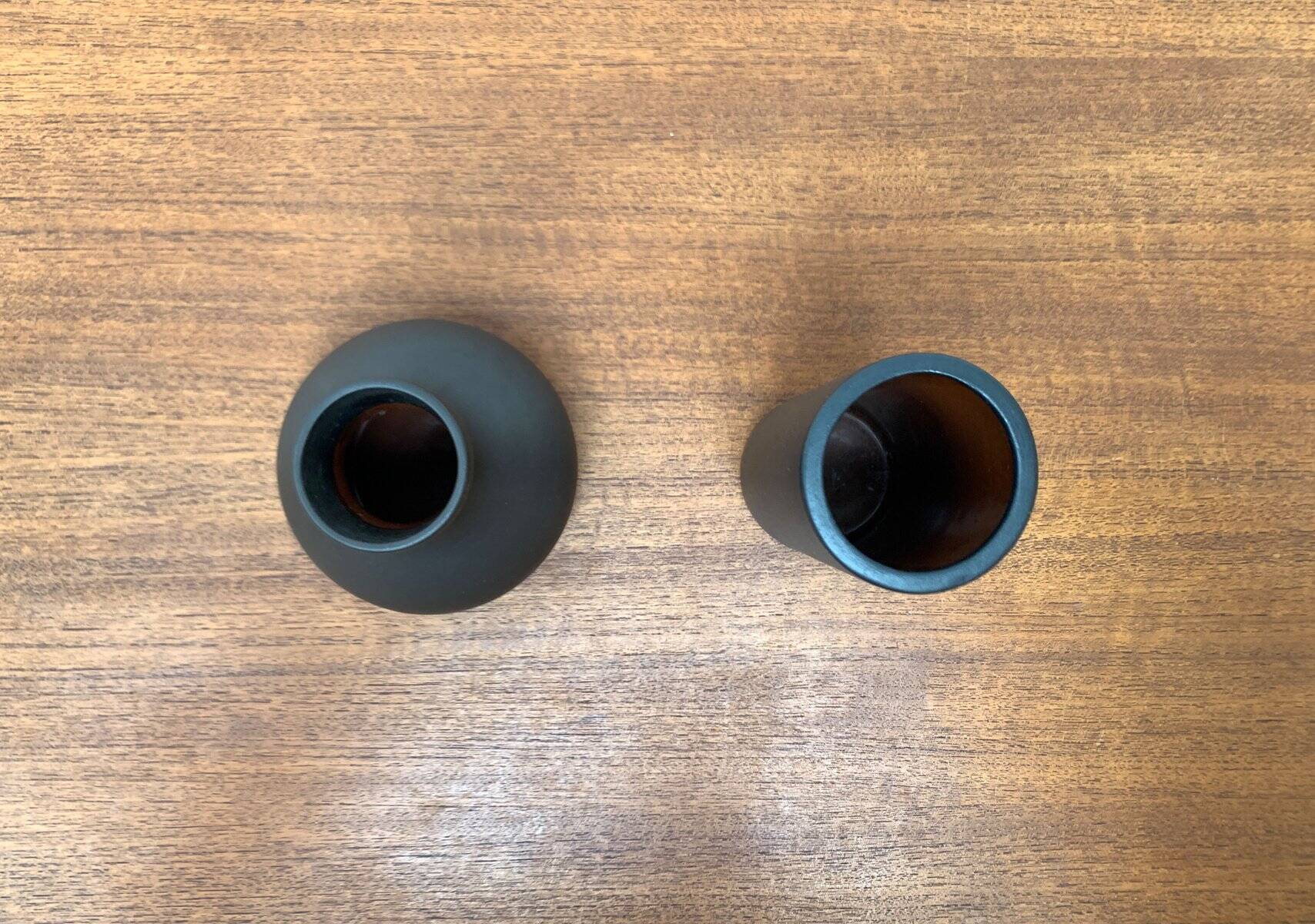 Minimalist German ceramic vases from the mid-century, Wormser Terra-Sigillata, 1960s, set of 3.