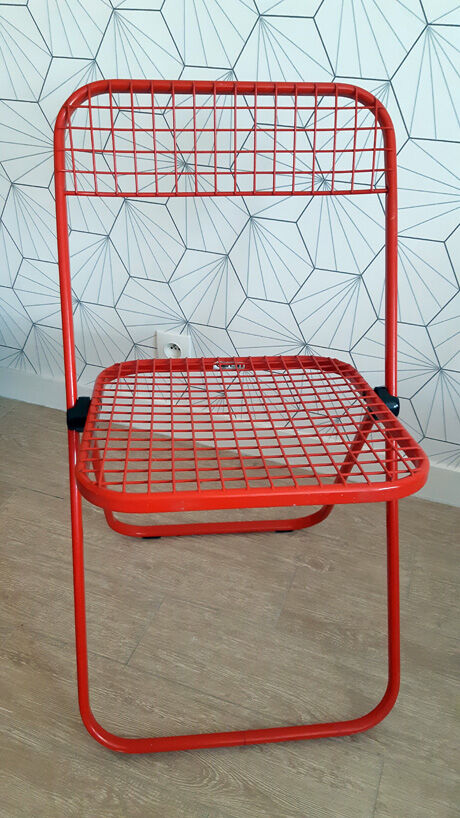Lot de 2 chaises pliantes italiennes Talin modèle Cordeno (années 70).